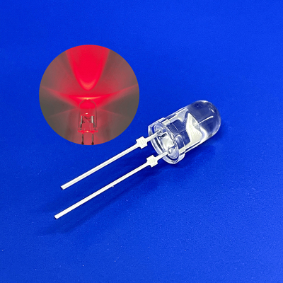 교통 경보등 LED 다이오드 5mm 45deg 625nm 빨간색 12000mcd 단지