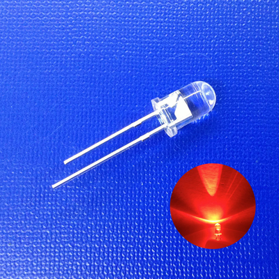 T1 3/4 5mm 빨간색 발광 색상 5mm LED 다이오드 투명 둥근 머리로 턴 신호 표시기