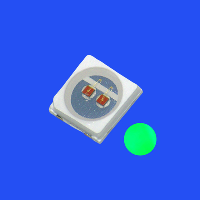 SMD3030 3.0x3.0mm 녹색 색상 520- 525nm 8-12LM 120도 물 맑은 렌즈 PCT 브래킷 LED 칩