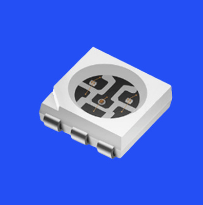 SMD5050 RGB LED 다이오드 5.0x5.0mm PCT 브래킷 120도 6핀 선명한 렌즈 0.6W LED 칩