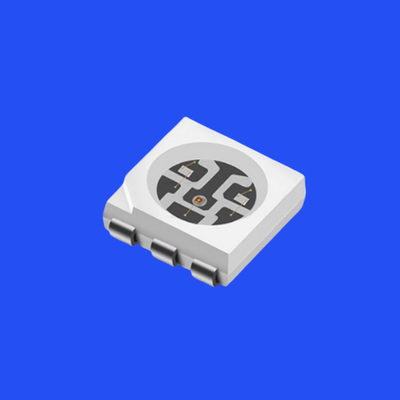 높은 밝기 5050 RGB LED 다이오드 5.0x5.0mm PCT 브래킷 120도 빔 각도 6 핀 선명 렌즈 0.2W SMD 칩