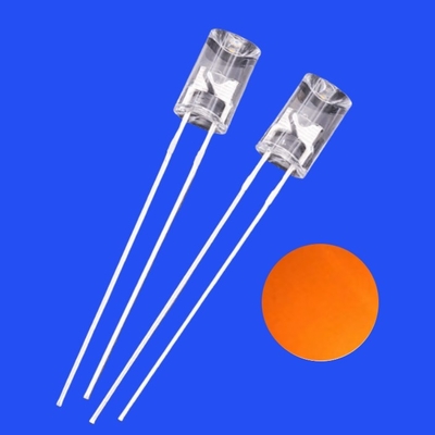 5mm 1.5Hz 1/12 듀티 사이클 12V 오렌지 컬러 615nm 1200mcd 90° 레지스터 통합 플랜지리스 콩코브 플래싱 LED