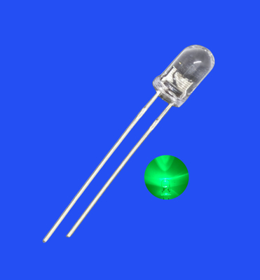 플래싱 LED 5mm 3.0Hz 1/6 Duty Cycle 녹색 색상 520nm 7000mcd 둥근 선명한 렌즈 디프 플래싱 LED