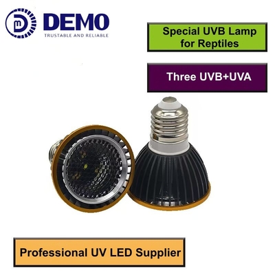12V 3W UVB + UVA + 화이트 UV LED 조명 파충류를 위한 스포트라이트