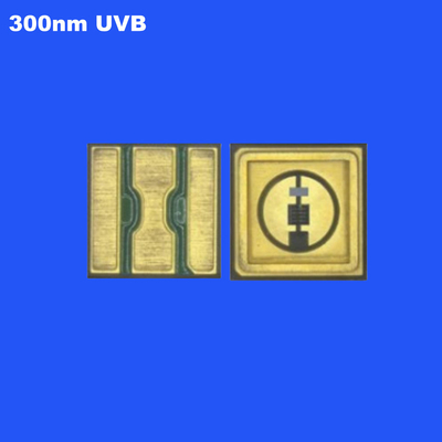 UVB 0.6W 3535 SMD LED 다이오드 300nm 고방광 전력 120도 광강화 다이오드 접착제 완화