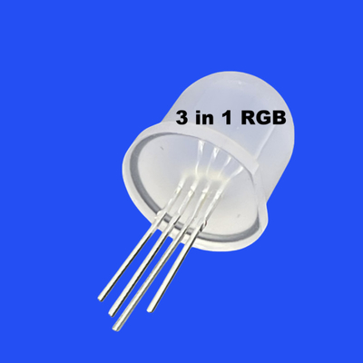 WS2812B 12mm 3 In 1 RGB 풀 컬러 분산 둥근 머리 60도 주소형 픽셀 LED 다이오드