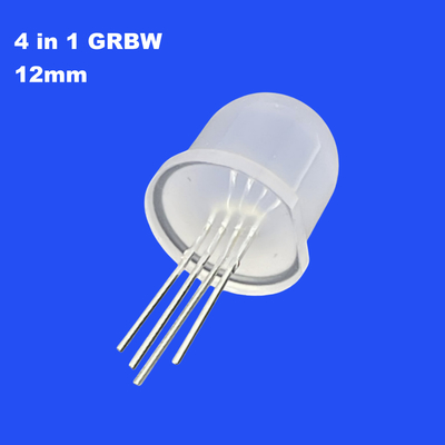 SK6812 12mm 4in1 GRGBW 전색 분산 원형 머리 60도 주소형 픽셀 LED 다이오드